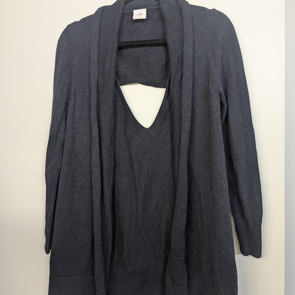 CAbi Women's Dark Gray Cardigan Sweater